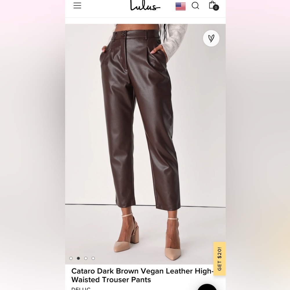 Chocolate Brown leather pants